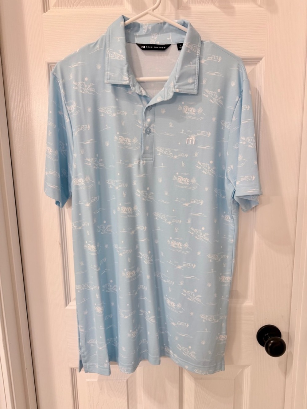 Travis Mathew Light Blue Golf Polo NWOT